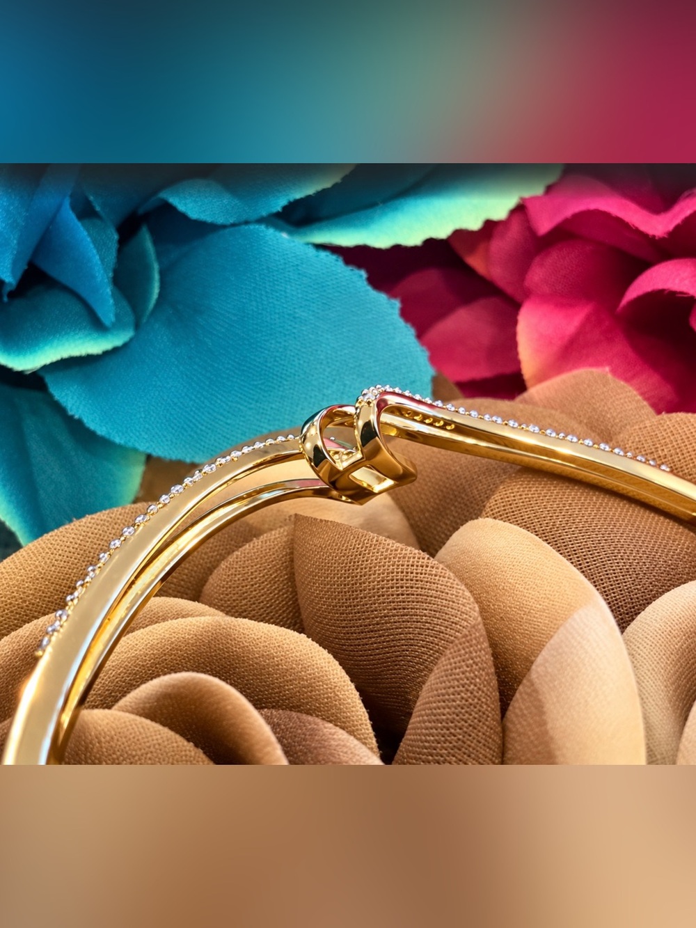♥️BRAND NEW ♥️18k gold over silver bracelet with diamonds. exquisite and elegant - Picture 3 of 6